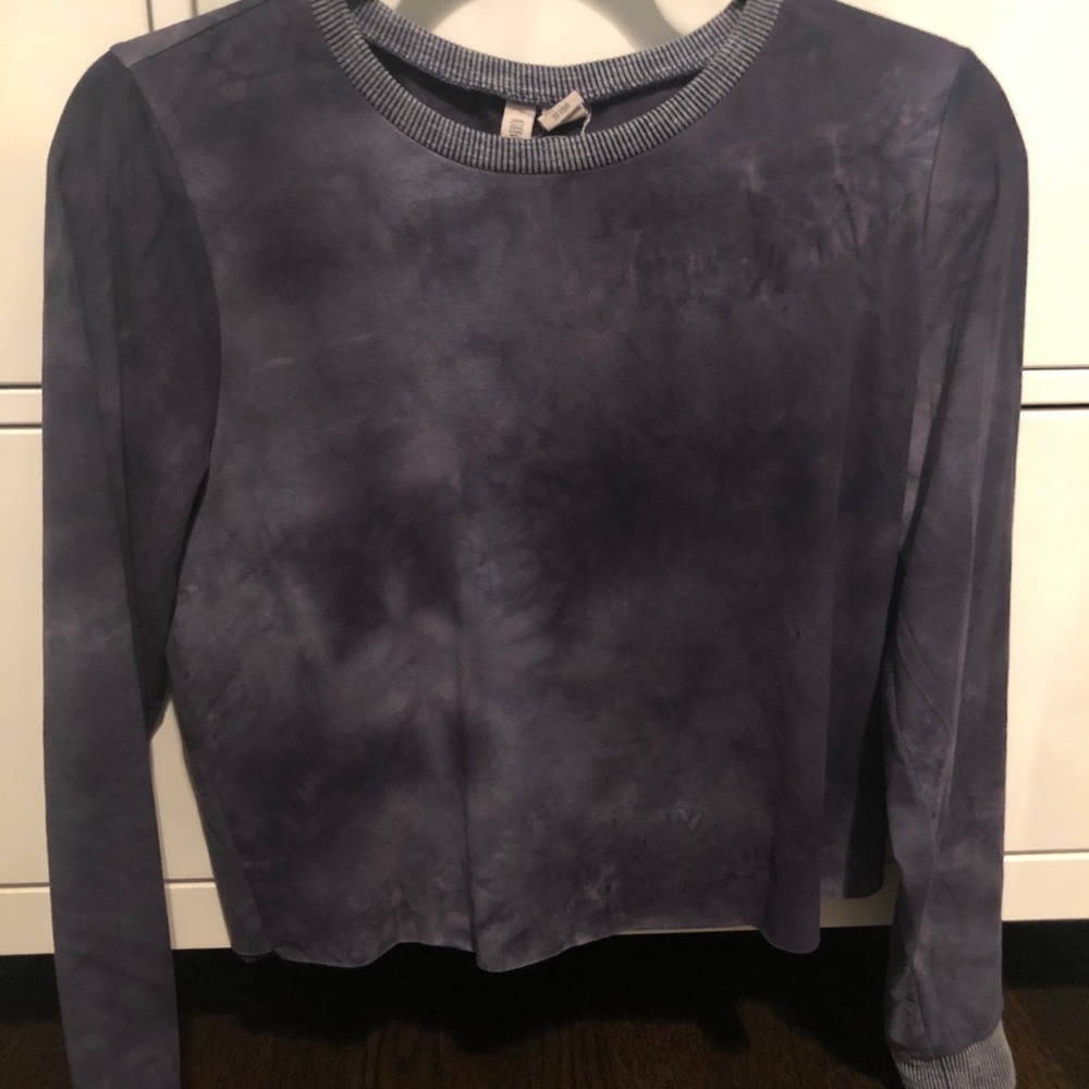 Tye dye suede like shirt